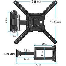 Load image into Gallery viewer, MOUNTUP TV Wall Mounts TV Bracket for Most 26-55 Inches TVs, Full Motion TV Wall Mount with Swivel and Extend 17.7 Inch, TV Mount with Swivel Articulating Arm, Max VESA 400x400mm, MU0009
