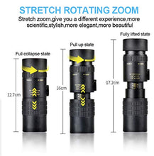 Load image into Gallery viewer, 4K 10-300X40mm Super Telephoto Zoom Monocular Telescope, Waterproof Fogproof Monocular with Smartphone Holder & Tripod -for Bird Watching/Hunting/Camping/Travelling/Hiking (with Tripod and Clip)