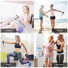 Load image into Gallery viewer, CoutureBridal 11 Pack Resistance Bands Set, Exercise Elastic Bands,Portable Home Workouts Accessories for Resistance Training Gym Physical Therapy Yoga Pilates