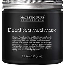 Load image into Gallery viewer, MAJESTIC PURE Dead Sea Mud Mask - Natural Face and Skin Care for Women and Men - Best Black Facial Cleansing Clay for Blackhead, Whitehead, Acne and Pores - 8.8 fl. Oz