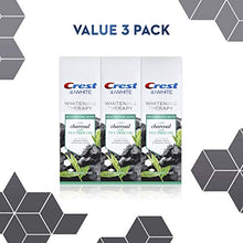 Load image into Gallery viewer, Crest Charcoal 3D White Toothpaste, Whitening Therapy, with Tea Tree Oil, Refreshing Mint flavor, 4.1 oz, Pack of 3