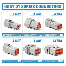 Load image into Gallery viewer, IWISS 188PCS Deutsch DT Gray Connector Kit with Size 16 Solid Contacts in 2,3,4,6,8 and 12 Pin Configurations, Environmentally Sealed Automotive Electrical Connectors