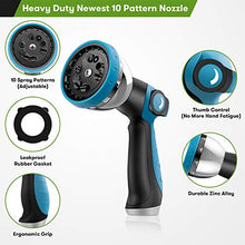 Load image into Gallery viewer, Unywarse 50ft Garden Hose Expandable Water Hose, Expanding Garden Pipe with 10 Function Zinc Nozzle, Solid Brass Fittings, Extra Strength Fabric, Lightweight Flexible Yard Hose for Watering