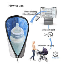 Load image into Gallery viewer, Bottle Cooler Bag, Freezable Breastmilk Insulation Bag Single Large Baby Bottle Travel Tote Outdoor Water Bottle, Wine, Beverage, Food Iced Pouch