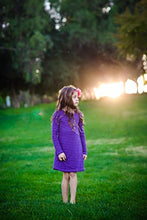 Load image into Gallery viewer, City Threads Girls' Cotton Long Sleeve Dress for School Party Dress Play Base Layer for Sensitive Skin SPD Sensory Friendly, Candy Apple Red, 8