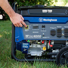 Load image into Gallery viewer, Westinghouse WGen6000 Portable Generator 6000 Rated & 7500 Peak Watts, Gas Powered, Electric Start, Transfer Switch Ready, CARB Compliant