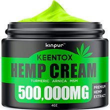 Load image into Gallery viewer, Hemp Cream - Fast Relief - Muscle, Joint, Foot & Back with Hemp, Arnica, Turmeric | Natural Hemp Oil Extract Gel - Maximum Strength - Made in USA - 4oz