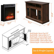 Load image into Gallery viewer, Festival Depot 43" Wide TV Stand with Electric Fireplace Console for TVs up to 55",for Living Room (43inch Espresso)