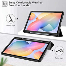 Load image into Gallery viewer, ZtotopCase Galaxy Tab S6 Lite 10.4" Case with Pen Holder, Auto Wake/Sleep, Slim PU Lightweight Trifold Stand Folio Cover for 2020 Samsung Galaxy S6 Lite Tablet Model SM-P610/P615 - Black