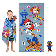 Load image into Gallery viewer, Franco Kids Bath and Beach Super Soft Mesh Scrubby and Microfiber Towel Set, 25 in x 50 in, Paw Patrol