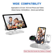 Load image into Gallery viewer, 3 in 1 Aluminum Charging Stand for Apple Watch : Charger Stand Charging Station Dock for iWatch Series 5/4/3/2/1,AirPods, iPad, iPhone 11/11 Pro/Xs/X Max/XR/X/8/8Plus/7/7 Plus /6S /6S Plus