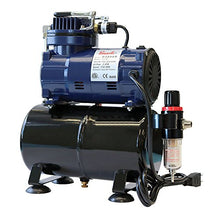 Load image into Gallery viewer, Paasche Airbrush Double Action Gravity Feed Airbrush Set and Compressor with Tank, Black