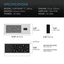 Load image into Gallery viewer, AC Infinity AIRFRAME T7 White, High-Airflow Cooling Fan System 17", Exhaust Airflow, for AV Equipment Rooms, Closets, and Enclosures