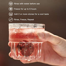 Load image into Gallery viewer, 6 Pack Whiskey Stones - Whiskey Stones Set of Round Granite Whiskey Rocks with Elegant Wooden Storage Tray for Chilling Beverages