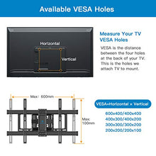 Load image into Gallery viewer, PERLESMITH TV Wall Mount Bracket Full Motion Dual Articulating Arm for Most 37-70 Inch LED, LCD, OLED, Flat Curved TVs up to 132lbs VESA 600×400 with Tilt, Swivel and Rotation - PSLFK1