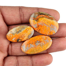 Load image into Gallery viewer, Natural Bumble Bee Jasper Stone, Natural Crystal Cabochon, DIY- Jewelry Making Supply, Wire Wrapping Specimen, Chakra Healing Energy Stone, Crystals Loose Supplies (Pack of 3)