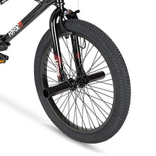 Load image into Gallery viewer, Experiment with Tricks Ride to Meet Up with Friends 20 inch Hyper Spinner Gloss Black with Red Accent BMX Bike