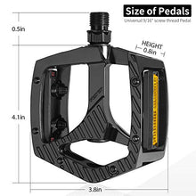 Load image into Gallery viewer, SYDIXON Mountain Bike Pedals, Road Bike Pedals Non-Slip 9/16”Aluminum Alloy Platform Pedals, Sealed Bearing Bicycles Platform Flat Pedals for Road Mountain MTB MBX Bike