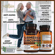 Load image into Gallery viewer, (2-Pack) Turmeric Curcumin with Bioperine 1650mg by New Age. Premium Joint & Healthy Inflammatory Support with 95% Standardized Curcuminoids. Non-GMO, Gluten Free Capsules with Black Pepper