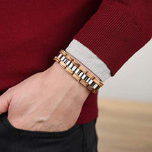Load image into Gallery viewer, BOBO BIRD Mens Wooden Bracelet Stylish Wood & Stainless Steel Combined Wooden Bangle Jewelry Great Gift for Men (S05-3)