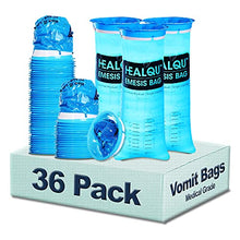 Load image into Gallery viewer, Hospital Vomit Bags - Car Throw Up Bag - for Airsick Travel & Motion Sickness - Leak Resistant Medical Grade Puke Bag - Disposable Barf Bags Throw Up, Nausea, 1000ml (36 Pack)