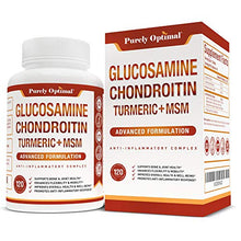 Load image into Gallery viewer, Premium Glucosamine Chondroitin MSM Supplement Tablets w/ Turmeric & Boswellia - Max Strength Joint Pain Relief & Lubrication, Anti-Inflammatory - Glucosamine Sulfate Joint Supplement for Men & Women