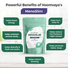 Load image into Gallery viewer, VoomVaya MenoSlim - Menopause Weight Supplement for Women, Herbal Tea with Rooibos, Cardamom, Black Cohosh, Licorice for Hot Flashes, Bloating, Night Sweat Relief - 30 Tea Bags - Acai Berry