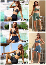 Load image into Gallery viewer, ATTRACO Womens Swimsuits Bottom Long Swim Shorts Full Coverage Navy x-Large
