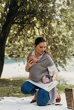 Load image into Gallery viewer, Boba Wrap Baby Carrier, Grey - Original Stretchy Infant Sling, Perfect for Newborn Babies and Children up to 35 lbs
