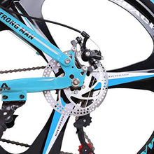 Load image into Gallery viewer, LODDD High Carbon Steel 26 Inch Folding Mountain Bike Mechanical Disc Brakes Shimanos 21 Speed Gears Bicycle Full Suspension MTB Bikes - US Stock