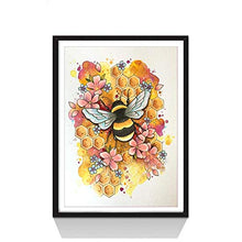 Load image into Gallery viewer, DIY 5D Diamond Painting Full Kits,Crystal Rhinestone Embroidery Pictures Arts Craft for Home Wall Decor Gift,Bumblebee Parts are Drilled Without Frame, 3040Cm