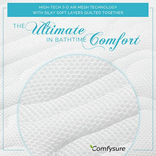 Load image into Gallery viewer, COMFYSURE Bath Cushion for Tub - Extra-Large Full Body Bath Tub Pillow & Non-Slip Spa Bathtub Mat Mattress Pad with Super Thick Breathable 3D Mesh Layers - Great Back Support for Adults (48"x 15")