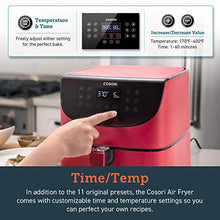 Load image into Gallery viewer, COSORI Air Fryer(100 Recipes, Rack & 4 Skewers),3.7QT Electric Hot Air Fryers Oven Oilless Cooker, 11 Presets, Preheat & Shake Reminder, LED Touch Digital Screen, Nonstick Basket, 1500W, Red