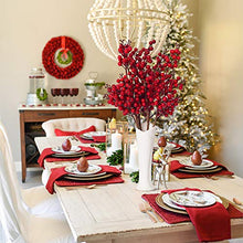 Load image into Gallery viewer, Lvydec 4 Pack Artificial Red Berry Stems - 19.5 Inch Christmas Holly Berry Branches for Holiday Home Decor and Crafts