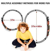 Load image into Gallery viewer, Train Set - 2020 Updated Electric Train Toy for Boys Girls w/ Smokes, Lights & Sound, Railway Kits w/ Steam Locomotive Engine, Cargo Cars & Tracks, for 3 4 5 6 7 8+ Year Old Kids