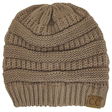 Load image into Gallery viewer, C.C Women's Thick Knit Beanie, Dark Olive