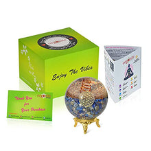 Load image into Gallery viewer, Orgonite Crystal Lapis Lazuli Ball with Holder – Third Eye Chakra Crystal with Flower of Life Enhances Decision Making and Promotes Friendship, Honesty, Compassion and Integrity