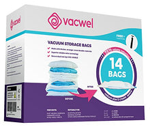 Load image into Gallery viewer, Vacwel Vacuum Storage Bags for Clothes, Ziplock Space Saver Bags (JUMBO + LARGE + MEDIUM size)