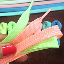 Load image into Gallery viewer, 6 Packs Luminous Shoelace Athletic Sport Flat Shoe Laces Glow In The Dark Night