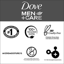 Load image into Gallery viewer, Dove Men+Care Body Wash For Smooth and Hydrated Skin Care Skin Defense Effectively Washes Away Bacteria While Nourishing Your Skin 18 oz