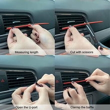Load image into Gallery viewer, LivTee 20 Pieces Car Air Conditioner Decoration Strip for Vent Outlet, Universal Waterproof Bendable Air Vent Outlet Trim Decoration, Car Interior Accessories (Red)