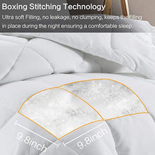 Load image into Gallery viewer, EDILLY All Season Queen Size Soft Quilted Down Alternative Comforter Hotel Collection Reversible Duvet Insert with Corner Tabs, Fluffy Hypoallergenic,88 by 88 Inches,White