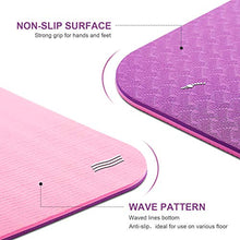 Load image into Gallery viewer, Smartor 6mm Extra Thick Yoga Mat for Women, Non-Slip Exercise & Fitness Mat with Carrying Strap, High Density Workout Mat for Yoga, Pilates & Floor Exercises, 72" x 24" x 1/4", Purple