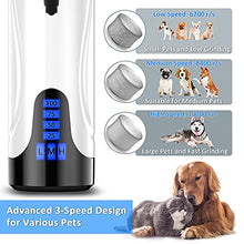 Load image into Gallery viewer, YABIFE Dog Nail Grinder and Clipper, Dog Nail Trimmer, Super Quiet Dog Nail File, Pet Nail Grinder with Dog Nail Scissor, for Small Large Dogs Cats Claw Care & Grooming,3 Speeds, 3 Grinding Wheels