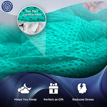 Load image into Gallery viewer, Roore 5 lb Weighted Blanket for Kids I 36"x48" I Weighted Blanket with Plush Minky Teal Removable Cover I Weighted with Premium Glass Beads I Perfect for Children from 40 to 60 lb