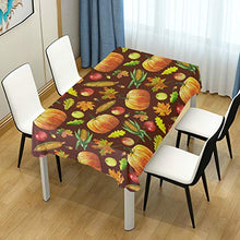 Load image into Gallery viewer, ALAZA Thanksgiving Seamless Pattern with Harvest Hand-Dr Thanksgiving Tablecloth,Washable Tablecloth,60 x 108 Inch Oblong/Rectangle Tablecloth for Family Dinner,Indoor or Outdoor Parties Etc