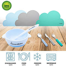 Load image into Gallery viewer, Suction Baby Bowls and Plate Placemats - UpwardBaby Silicone Baby Non Slip Toddler Feeding Set Kids Placemats with Spoons Included - BPA Free