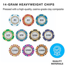 Load image into Gallery viewer, Brybelly Monte Carlo Premium Poker Chip Heavyweight 14-Gram Clay Composite - Pack of 50 ($500 Purple)