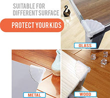 Load image into Gallery viewer, TUSUNNY Table Corner Protector,Child Proofing Corner Guards for Baby Safety,Best High Resistant Furniture Edge Bumper,Baby Proof Rubber Cabinet Cushion Cover,Plastic Covers(12 Packs)
