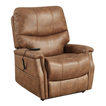 Load image into Gallery viewer, Pulaski Faux Leather Dual Motor Lift Chair in Badlands Saddle